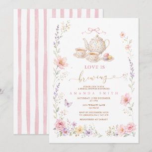 Invitation Fête de mariage Love is brewing Baby Shower
