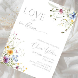 Invitation Fête de mariage Love Is in Bloom - Fleurs printani