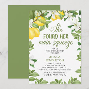 Invitation Fête de mariage Main Squeeze Citron