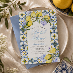 Invitation Fête de mariage méditerranéenne sur la côte amalfi