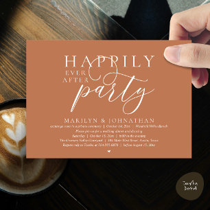 Invitation Fête de Mariage Moderne et Élégant après la Lune d