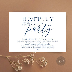 Invitation Fête de Mariage Moderne et Elopement Pour Toujours