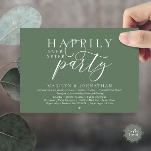Invitation Fête de Mariage Moderne et Éternelle Fuite Amoureu