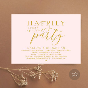 Invitation Fête de Mariage Moderne et Éternelle Fuite Amoureu