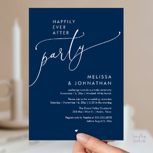 Invitation Fête de Mariage Moderne 'Joyeux Pour Toujours' Réc