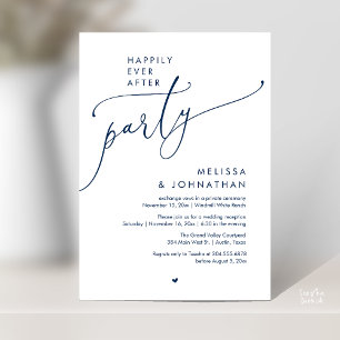 Invitation Fête de Mariage Moderne 'Joyeux Pour Toujours' Réc