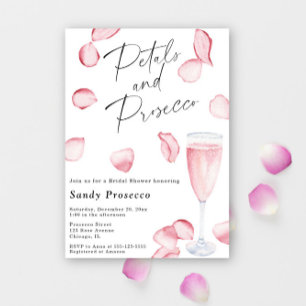 Invitation Fête de mariage Petals & Prosecco