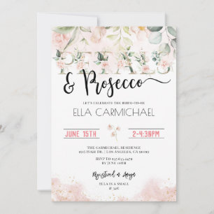 Invitation Fête de mariage Petals Prosecco Wine 