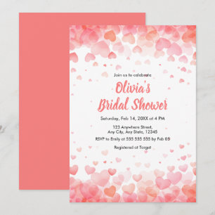 Invitation Fête de mariage Pink & Red L'amour est dans l'air 