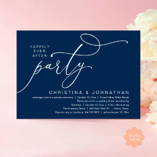 Invitation Fête de Mariage Pour Toujours, Dîner de Mariage Ro