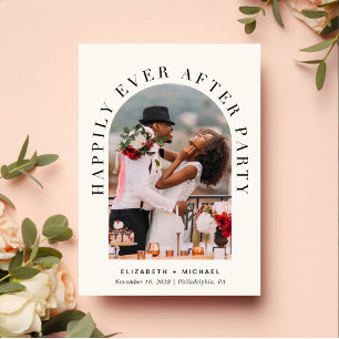 Invitation Fête de Mariage « Pour Toujours Heureux » Arche Ph