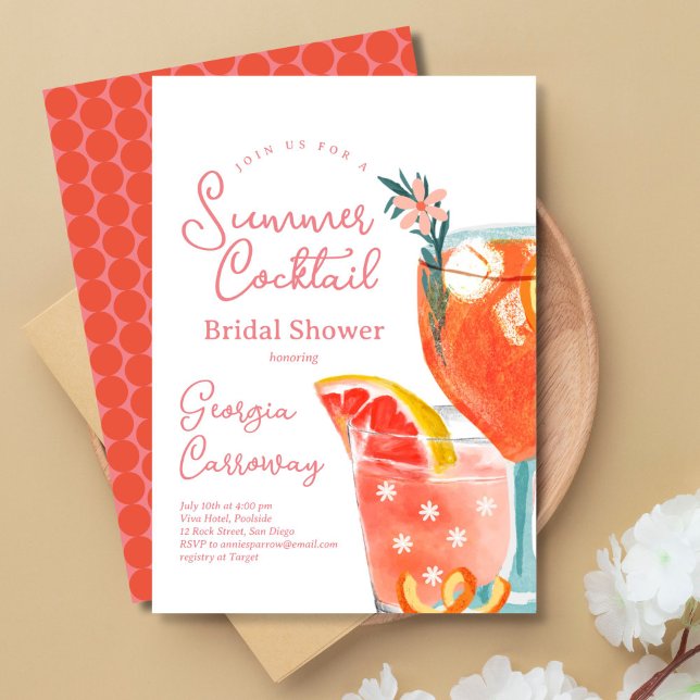 Invitation Fête de mariage pour un cocktail d'été (Créateur téléchargé)