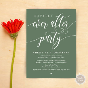 Invitation Fête de mariage pour un heureux dénouement, Dîner 