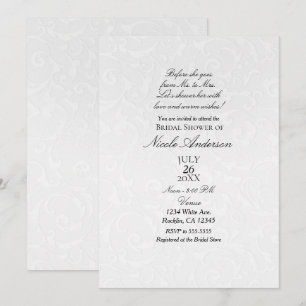 Invitation Fête de Mariage Princesse Blanc Broderie Anglaise