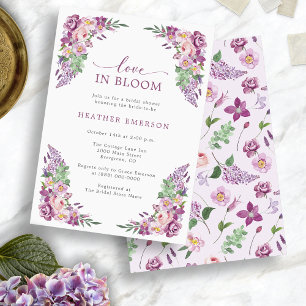 Invitation Fête de mariage Purple Love