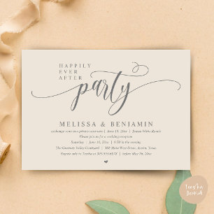 Invitation Fête de Mariage, Réception Moderne Minimaliste