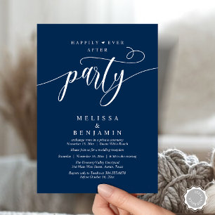 Invitation Fête de Mariage, Réception Moderne Minimaliste
