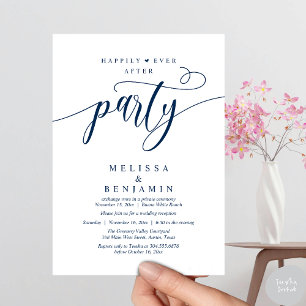 Invitation Fête de Mariage, Réception Moderne Minimaliste