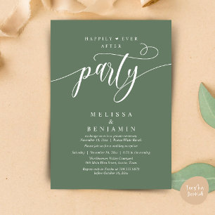 Invitation Fête de Mariage, Réception Moderne Minimaliste