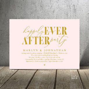 Invitation Fête de mariage Romance Mariage heureux pour toujo