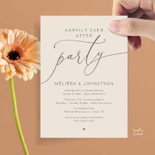 Invitation Fête de mariage romantique "Jusqu'à la fin des tem