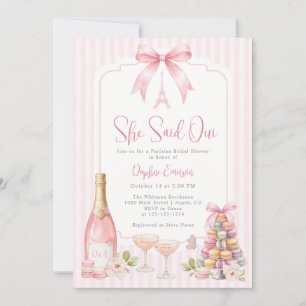 Invitation Fête de Mariage Rose Parisien