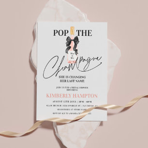 Invitation Fête de mariage Rosé Pétillant Champagne