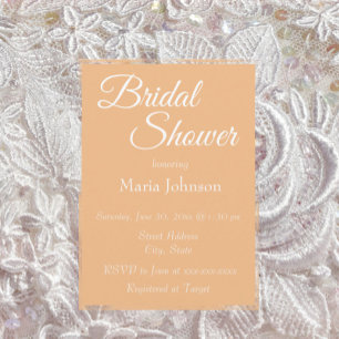 Invitation Fête de Mariage Simple Style Peche