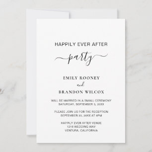 Invitation Fête de Mariage Simplement Pour Toujours Réception