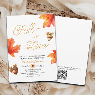Invitation Fête de mariage sous les feuilles d'érable Tombez