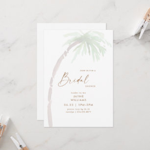 Invitation Fête de mariage sous les palmiers tropicaux