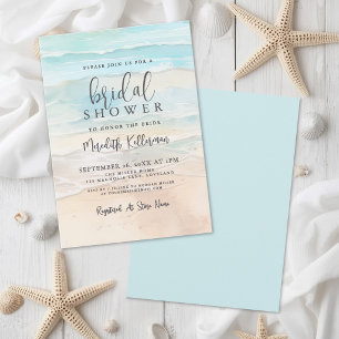 Invitation Fête de mariage sur le thème de la plage à l'aquar