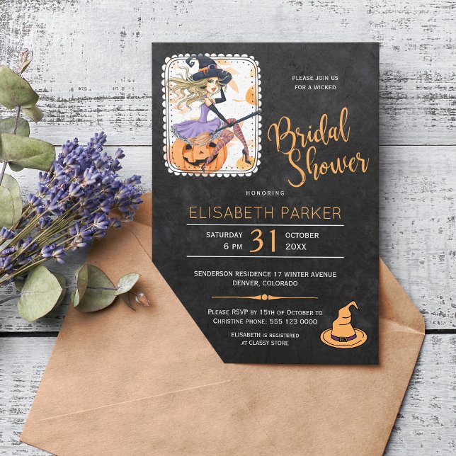 Invitation Fête de mariage sur le thème de la sorcière d'Hall (Créateur téléchargé)
