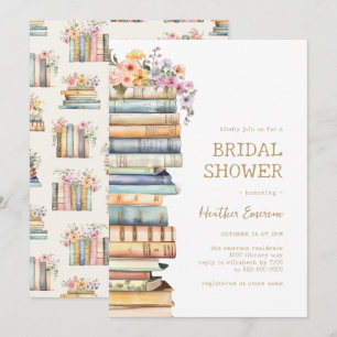 Invitation Fête de mariage sur le thème du livre
