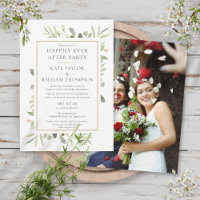 Fête de mariage verdoyante Happily Ever After Phot