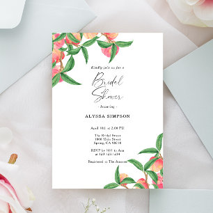 Invitation Fête de mariage Watercolor Peaches