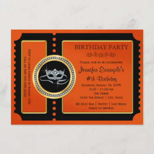 Invitation Fête de masquerade Halloween