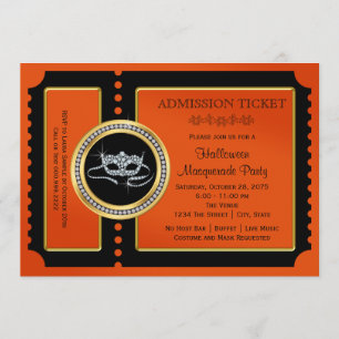 Invitation Fête de masquerade Halloween