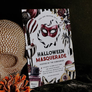 Invitation Fête de masques Halloween Dark Circus