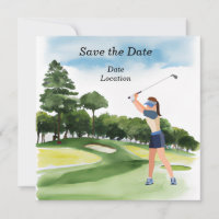 Fête de mise à jour de golf pour femme golfeuse
