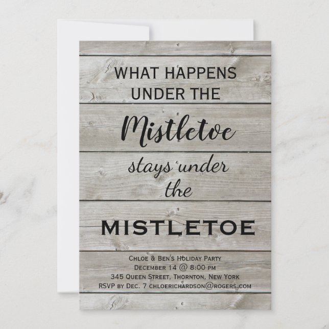 Invitation Fête de Mistletoe (Devant)