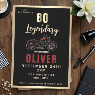 Invitation Fête de moto ancienne pour 80 ans