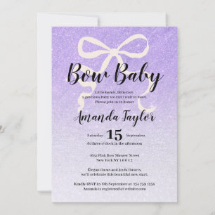 Invitation Fête de naissance arc-en-ciel dégradé de paillette
