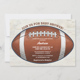 Invitation Fête de naissance avec une touche moderne de footb