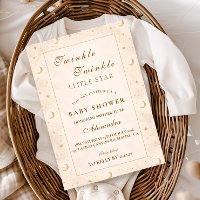 Fête de Naissance Bébé Étoile Brillante Or