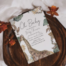 Fête de naissance bébé Girafe Jungle Sauvage