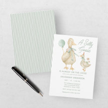 Fête de Naissance Bébé Vert Silly Goose