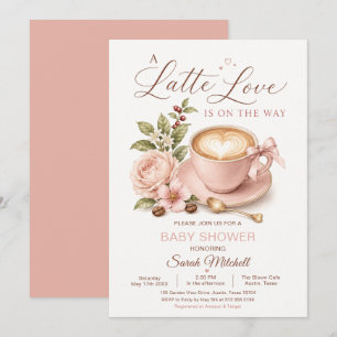 Invitation Fête de Naissance Café Amour Latte