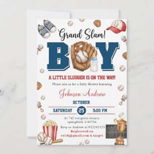 Invitation Fête de naissance de baseball Oh Boy Slumdunk pers