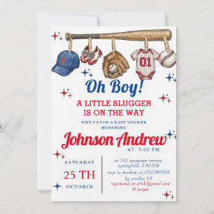 Invitation Fête de naissance de baseball sportive personnalis